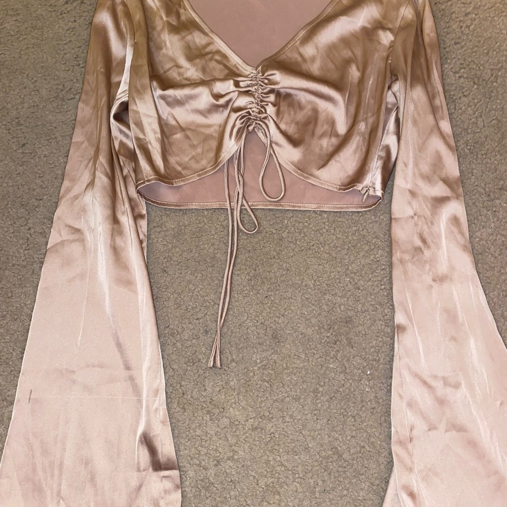 Chic Satin Crop Top